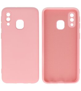 Fashion Color TPU Hoesje Samsung Galaxy A40 Roze Fashion Color TPU Hoesje Samsung Galaxy A40 Roze