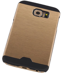 Lichte Aluminium Hardcase Hoesje voor Samsung Galaxy S6 G920F Goud Lichte Aluminium Hardcase Hoesje voor Samsung Galaxy S6 G920F Goud
