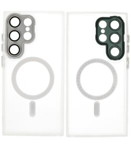 Mat-Transparent met Camera Beschermer Case voor Samsung Galaxy S25 Ultra Wit