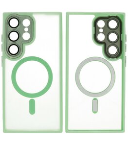 Mat-Transparent met Camera Beschermer Case voor Samsung Galaxy S25 Ultra Groen