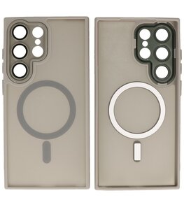 Mat-Transparent met Camera Beschermer Case voor Samsung Galaxy S25 Ultra Grijs