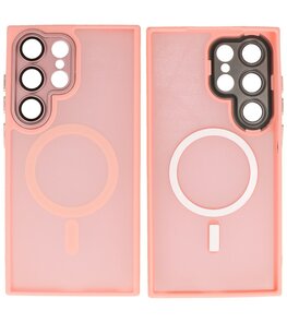 Mat-Transparent met Camera Beschermer Case voor Samsung Galaxy S25 Ultra Roze