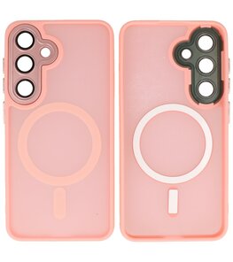 Mat-Transparent met Camera Beschermer Case voor Samsung Galaxy S25 Plus - S24 Plus Roze Mat-Transparent met Camera Beschermer Case voor Samsung Galaxy S25 Plus - S24 Plus Roze