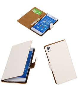 Hoesje voor Sony Xperia Z4/Z3 Plus Booktype Wallet Wit