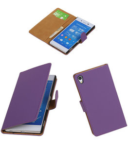 Hoesje voor Sony Xperia Z4/Z3 Plus Booktype Wallet Paars