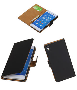 Hoesje voor Sony Xperia Z4/Z3 Plus Booktype Wallet Zwart