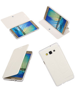 Bestcases Wit TPU Booktype Motief Hoesje voor Samsung Galaxy A7 2015