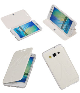 Bestcases Wit TPU Booktype Motief Hoesje voor Samsung Galaxy A3 2015