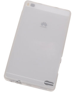 Hoesje voor Huawei P8 TPU Transparant Wit Hoesje voor Huawei P8 TPU Transparant Wit
