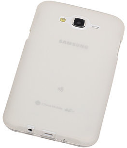 Hoesje voor Samsung Galaxy J7 2015 TPU Transparant Wit â“ Back Case Bumper