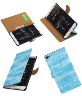 Hoesje voor Huawei P8 Max Booktype Wallet Mini Slang Blauw Hoesje voor Huawei P8 Max Booktype Wallet Mini Slang Blauw