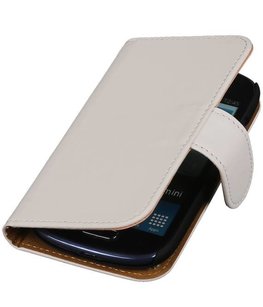 Hoesje voor Samsung Galaxy S3 mini Effen Booktype Wallet Wit