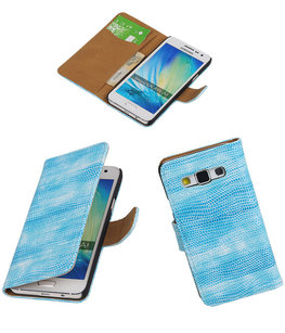 Hoesje voor Samsung Galaxy A3 2015 Booktype Wallet Mini Slang Blauw