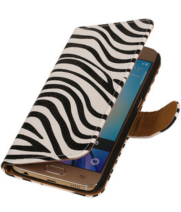 Hoesje voor Samsung Galaxy J2 2015 - Zebra Booktype Wallet