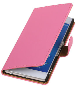 Hoesje voor LG Nexus 5X - Effen Roze Booktype Wallet Hoesje voor LG Nexus 5X - Effen Roze Booktype Wallet