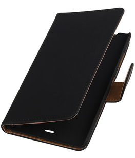 Hoesje voor Microsoft Lumia 540 Effen Booktype Wallet Zwart