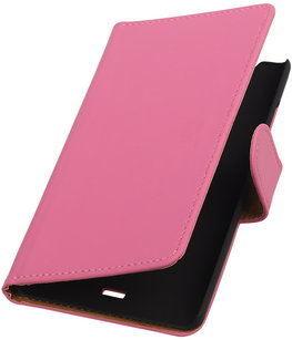 Hoesje voor Microsoft Lumia 540 Effen Booktype Wallet Roze