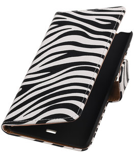 Hoesje voor Microsoft Lumia 540 Zebra Booktype Wallet