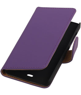 Hoesje voor Microsoft Lumia 430 Effen Booktype Wallet Paars