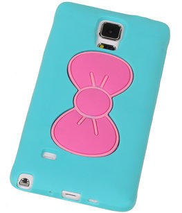 Hoesje voor Samsung Galaxy S5 - Vlinder Turquoise TPU Case Telefoonstandaard