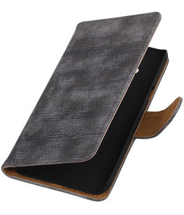 Hoesje voor Samsung Galaxy J3 - Mini Slang Grijs Booktype Wallet Hoesje voor Samsung Galaxy J3 - Mini Slang Grijs Booktype Wallet