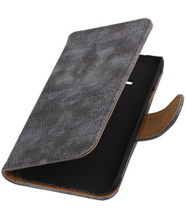 Hoesje voor Samsung Galaxy J1 Ace - Mini Slang Grijs Booktype Wallet Hoesje voor Samsung Galaxy J1 Ace - Mini Slang Grijs Booktype Wallet