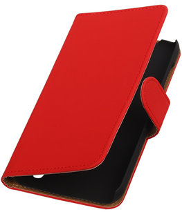 Hoesje voor Huawei Y625 - Effen Rood Booktype Wallet