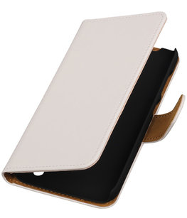 Hoesje voor Huawei Y625 - Effen Wit Booktype Wallet