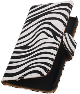 Hoesje voor Huawei Y625 - Zebra Booktype Wallet