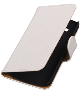 Hoesje voor Huawei Ascend Y540 Wit Krokodil Hoesje voor Huawei Ascend Y540 Wit Krokodil