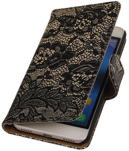 Hoesje voor Huawei Honor Y6 / 4A - Lace Zwart Booktype Wallet Hoesje voor Huawei Honor Y6 / 4A - Lace Zwart Booktype Wallet