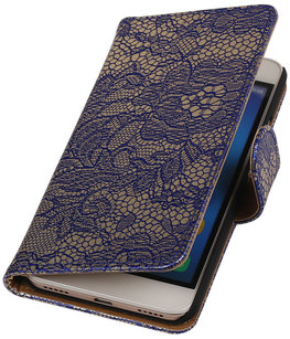 Hoesje voor Huawei Honor Y6 - Lace Blauw Booktype Wallet Hoesje voor Huawei Honor Y6 - Lace Blauw Booktype Wallet