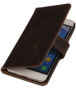 Mocca Pull-Up PU Hoesje Huawei Honor Y6 Booktype Wallet Cover Mocca Pull-Up PU Hoesje Huawei Honor Y6 Booktype Wallet Cover