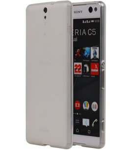 Hoesje voor Sony Xperia C5 Ultra TPU Transparant Wit