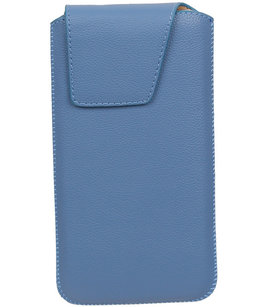 iPhone 6/6s - Leder look insteekhoes/pouch Model 1 - Blauw i6 iPhone 6/6s - Leder look insteekhoes/pouch Model 1 - Blauw i6