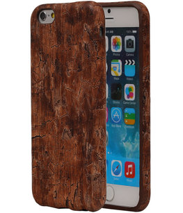 Warm Bruin Hout Design TPU Cover Case voor Hoesje voor Apple iPhone 6/6S Warm Bruin Hout Design TPU Cover Case voor Hoesje voor Apple iPhone 6/6S
