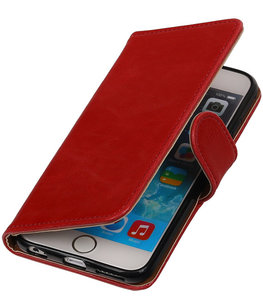 Rood Pull-Up PU Hoesje voor Apple iPhone 6/6s Booktype Wallet Cover Rood Pull-Up PU Hoesje voor Apple iPhone 6/6s Booktype Wallet Cover