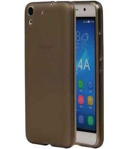 Hoesje voor Huawei Honor Y6 TPU Transparant Grijs Hoesje voor Huawei Honor Y6 TPU Transparant Grijs