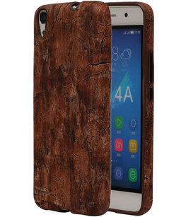 Warm Bruin Hout Design TPU Cover Case voor Hoesje voor Huawei Honor Y6 Warm Bruin Hout Design TPU Cover Case voor Hoesje voor Huawei Honor Y6