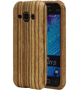 Verticale Hout TPU Cover Case voor Hoesje voor Samsung Galaxy J1 2015 Verticale Hout TPU Cover Case voor Hoesje voor Samsung Galaxy J1 2015