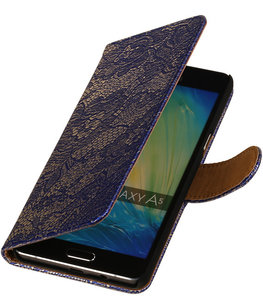 Blauw Lace Booktype Hoesje voor Samsung Galaxy A3 2016 Wallet Cover Blauw Lace Booktype Hoesje voor Samsung Galaxy A3 2016 Wallet Cover
