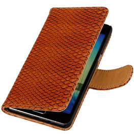 Bruin Slang Booktype Hoesje voor Samsung Galaxy A3 2016 Wallet Cover Bruin Slang Booktype Hoesje voor Samsung Galaxy A3 2016 Wallet Cover