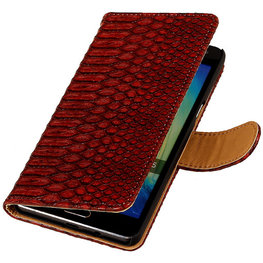 Rood Slang Booktype Hoesje voor Samsung Galaxy A3 2016 Wallet Cover Rood Slang Booktype Hoesje voor Samsung Galaxy A3 2016 Wallet Cover