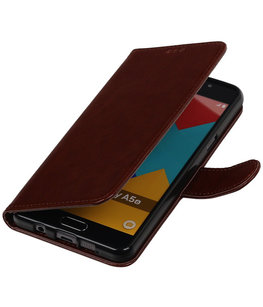 Bruin Smartphone TPU Booktype Hoesje voor Samsung Galaxy A5 2016 Wallet Cover