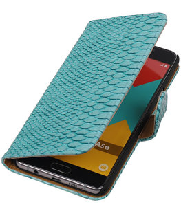 Turquoise Slang Booktype Hoesje voor Samsung Galaxy A5 2016 Wallet Cover