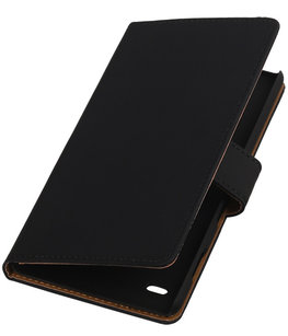 Hoesje voor Sony Xperia C4 Booktype Zwart
