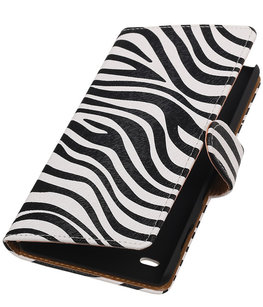 Hoesje voor Sony Xperia C4 Booktype Zebra