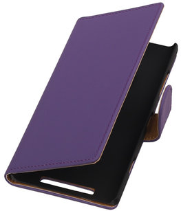 Hoesje voor Nokia Lumia 830 Effen Booktype Wallet Paars