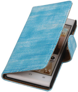 Hoesje voor Huawei Ascend G6 4G - Mini Slang Turquoise Booktype Wallet