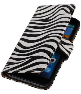 Hoesje voor Huawei Ascend G7 Zebra Booktype Wallet